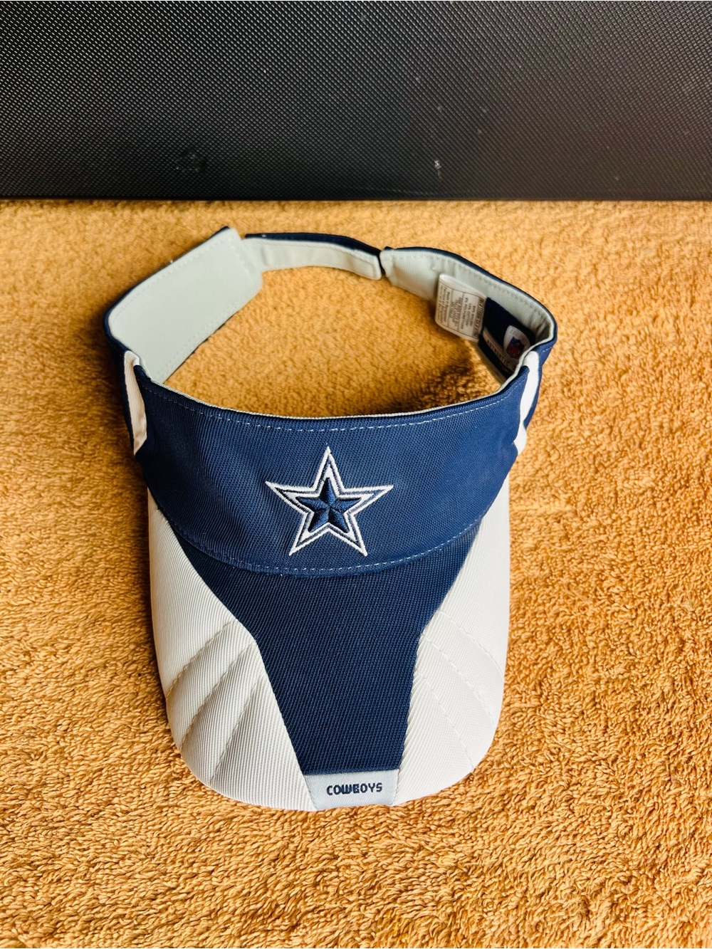 Vintage Cowboys Reebok Strapback Visor NFL Equipment Blue White EUC!